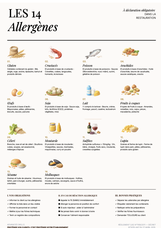 Affiche A3 Allergenes